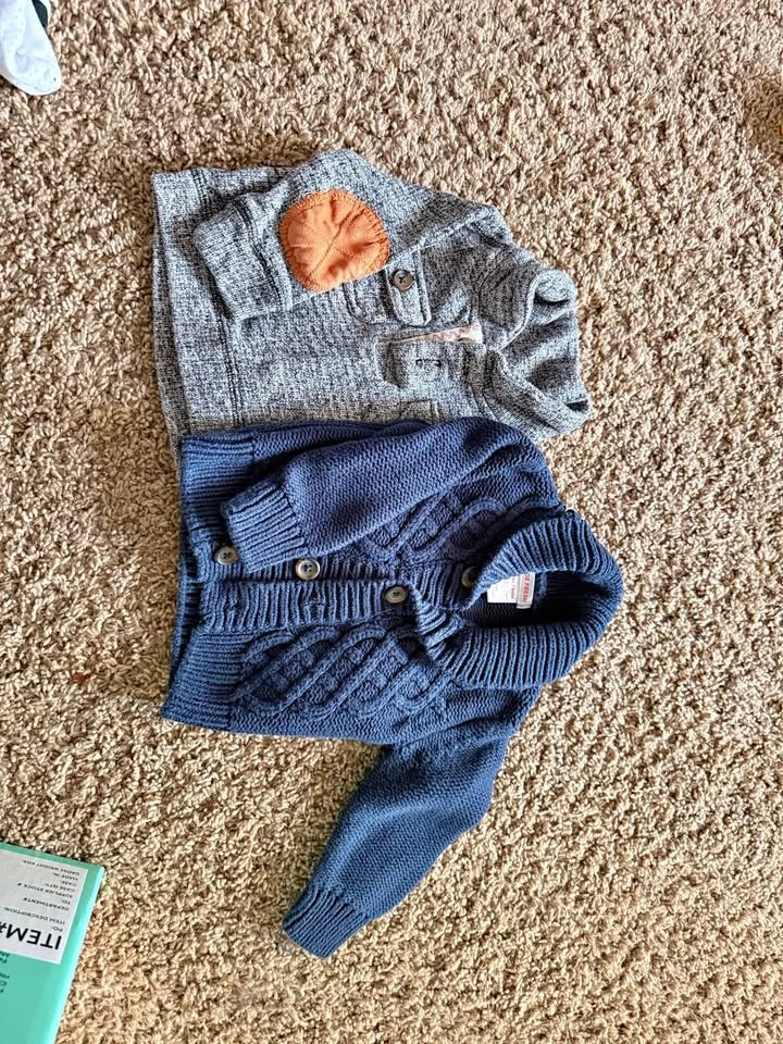 Two baby boys Joe Fresh sweaters