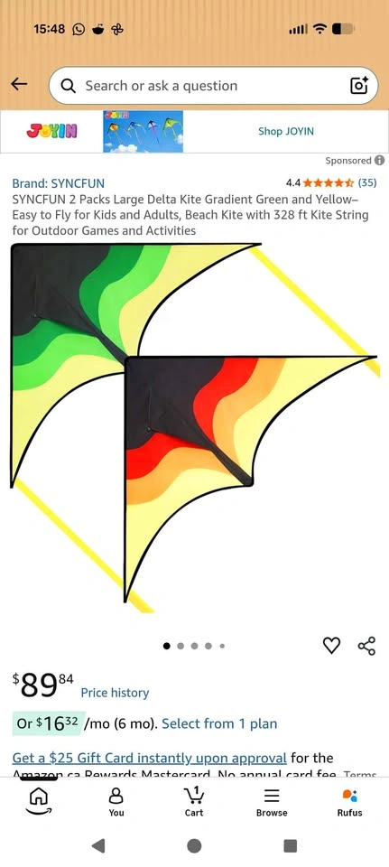 Syncfun Delta kites 2 pieces Green and Blue colors - photo 2