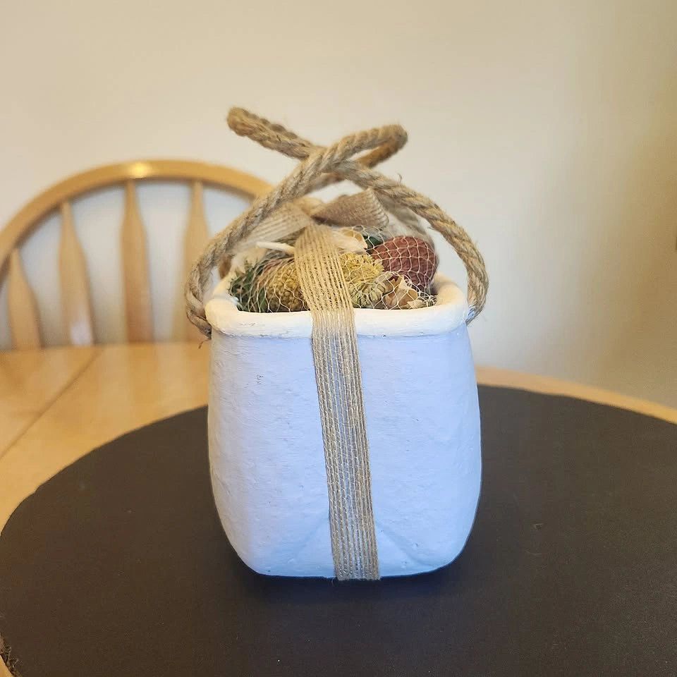 Clay Pot Basket in Robins Egg Blue with Potpourri ⚽️ - photo 3