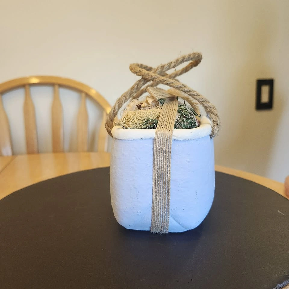 Clay Pot Basket in Robins Egg Blue with Potpourri ⚽️ - photo 5