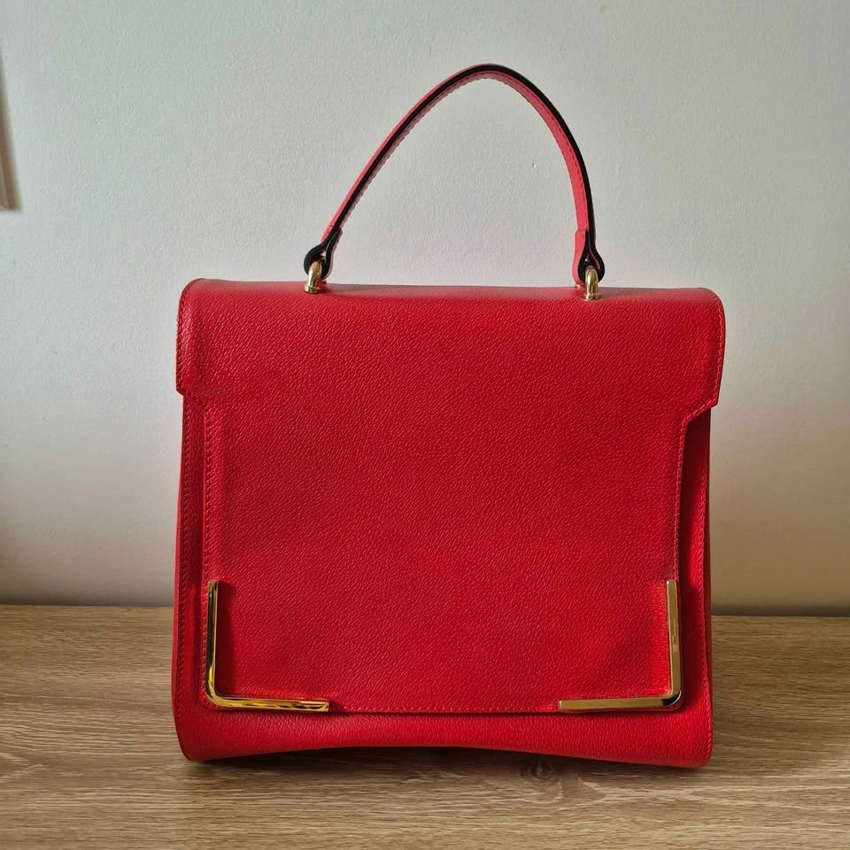 Genuine Leather, Made in Italy, Red Handbag - INNUE - photo 2