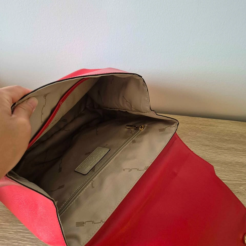 Genuine Leather, Made in Italy, Red Handbag - INNUE - photo 3