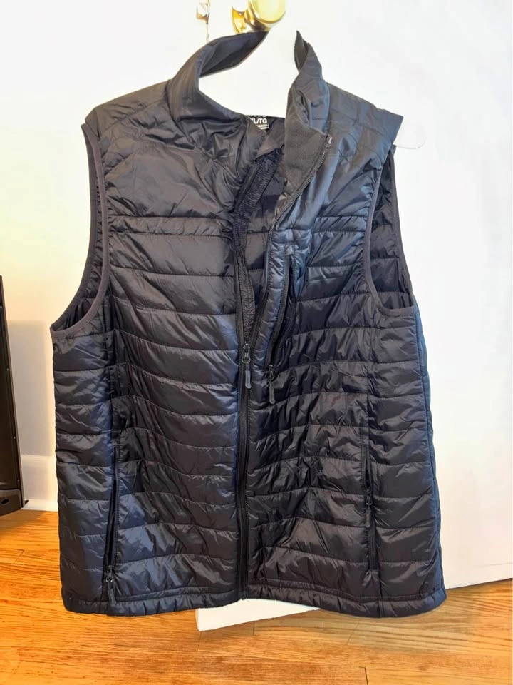 XL 32 Degrees Black Packable Puffer Vest