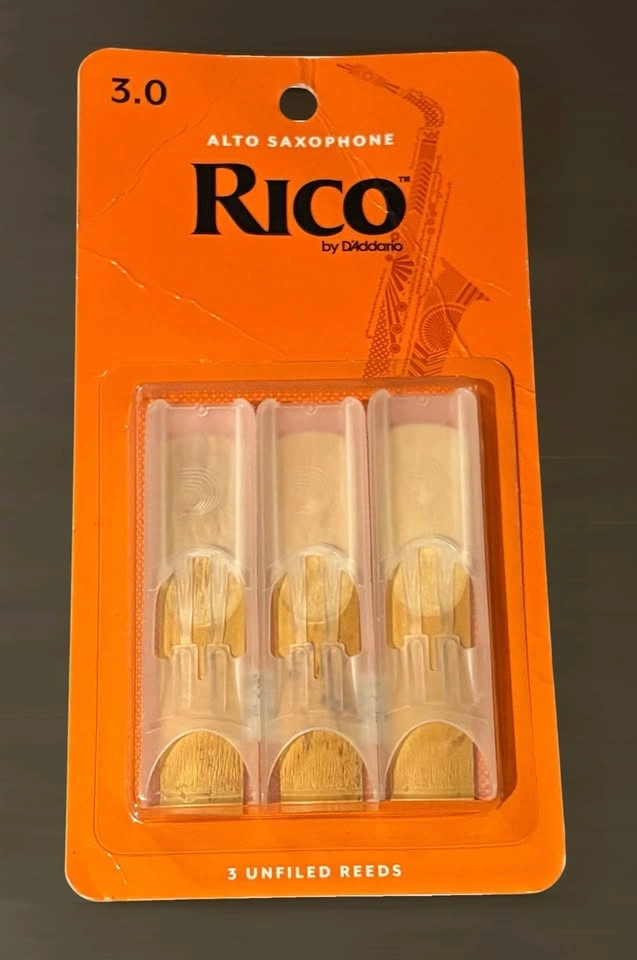 Rico by D'Addario Alto Saxophone Reeds, Strength 3.0, 3-Pack - photo 3