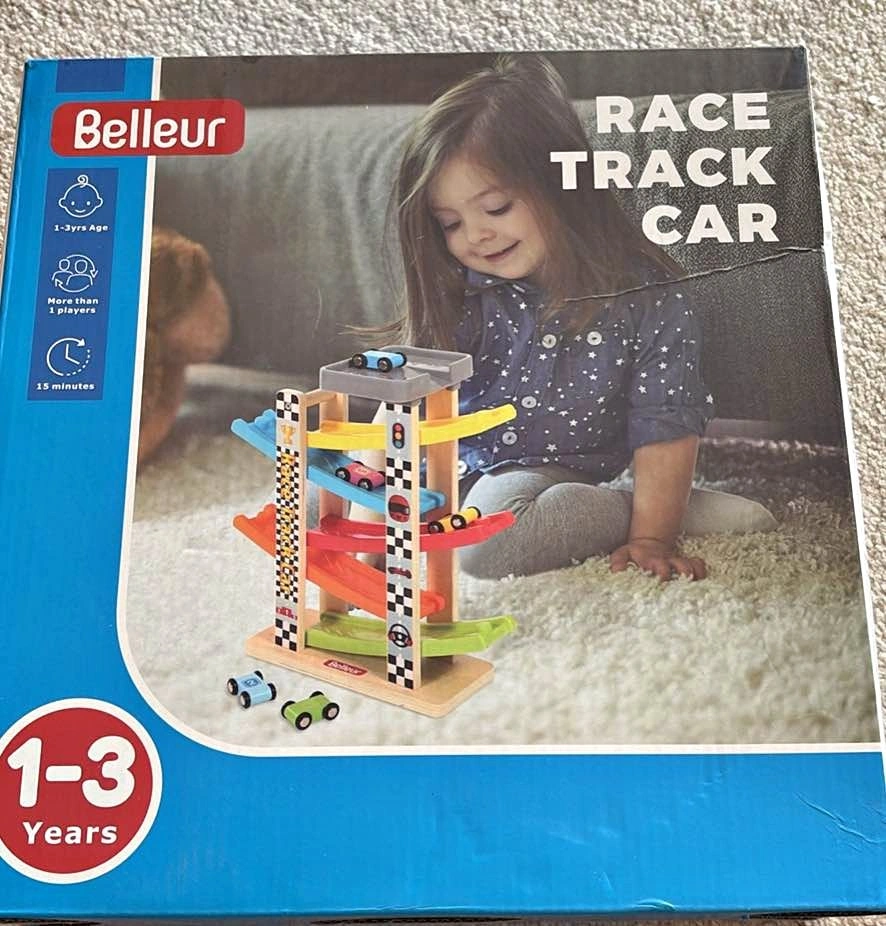 Belleur Montessori Toy Race Track for Toddlers