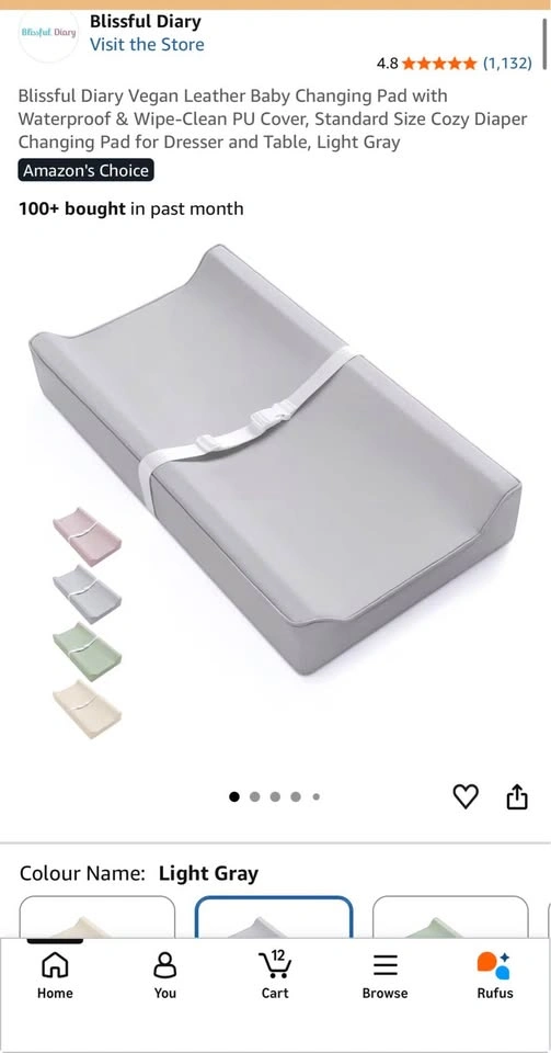 Blissful Diary Vegan Leather Baby Changing Pad - photo 2