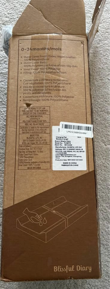 Blissful Diary Vegan Leather Baby Changing Pad - photo 3