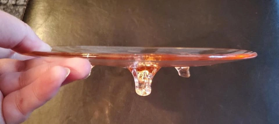 Vintage Pink Depression Glass Cake Stand - photo 3