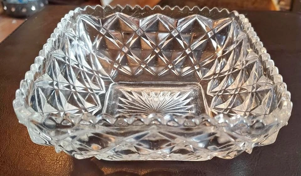 Antique Pressed Glass Serving Bowl