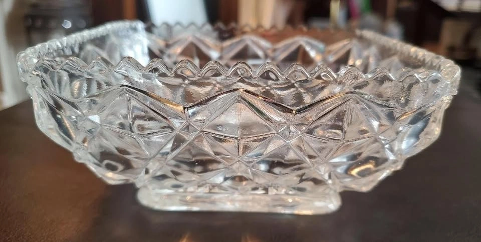 Antique Pressed Glass Serving Bowl - photo 2