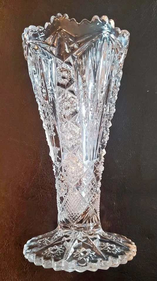 Antique Pressed Glass Vase