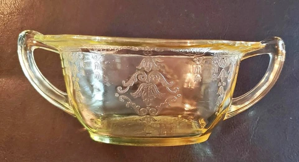 Depression Yellow Glass Dish