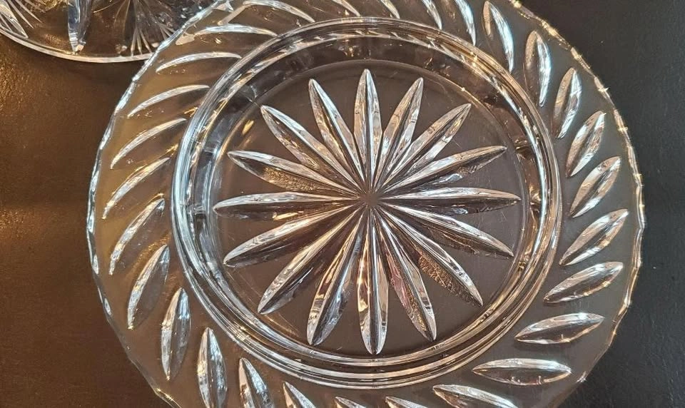 Vintage Cut Glass Butter Dish - photo 4
