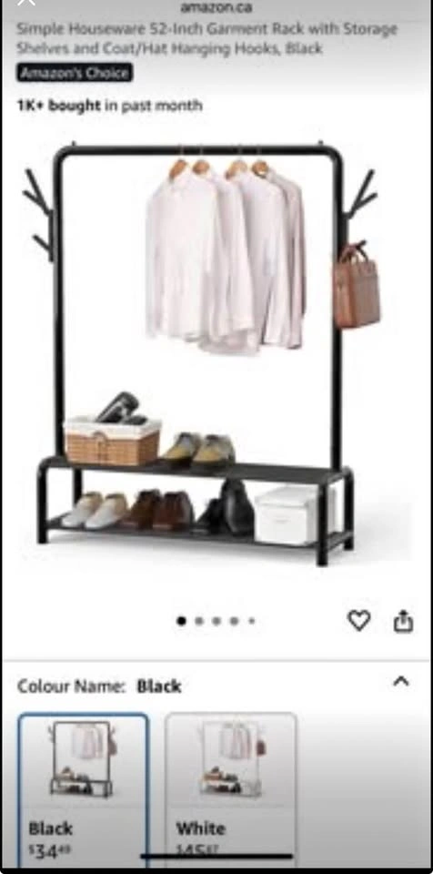 Storage shelves