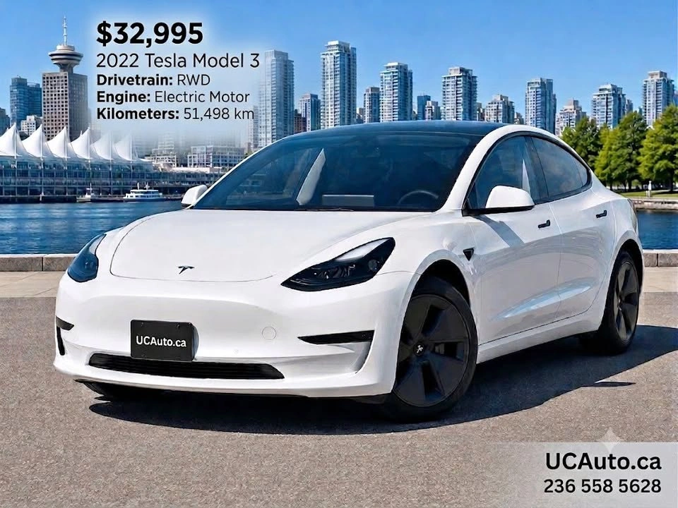 2022 Tesla Model 3 RWD/ NO ACCIDENT/ BC LOCAL