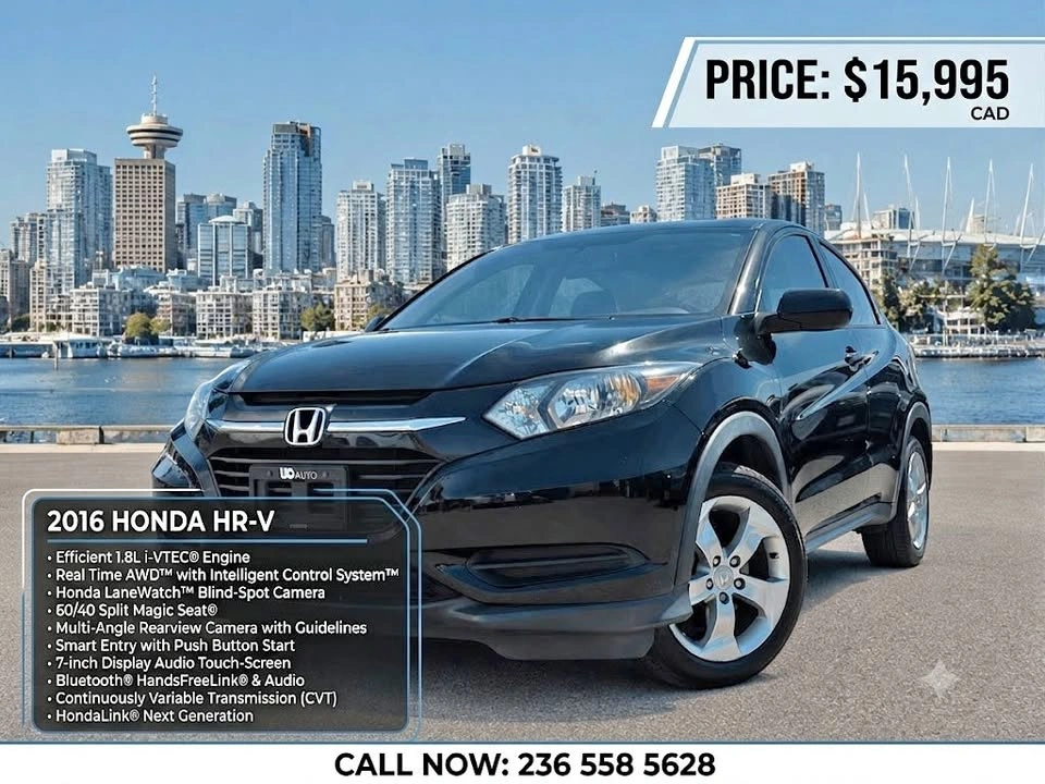 2016 Honda HR-V 4WD LX/ NO ACCIDENT/ BC LOCAL