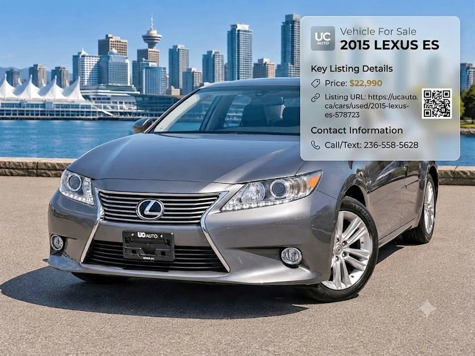 2015 Lexus ES CLEAN TITLE/ BC LOCAL/ LOW KM