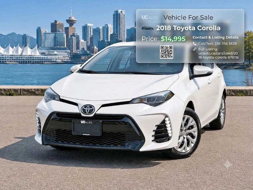 2018 Toyota Corolla SE AUTO/ CLEAN TITLE/ BC LOCAL/ ONE OWNER