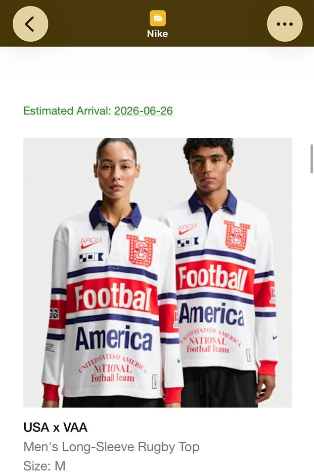 Nike USA x V.A.A Long Sleeve Rugby Shirt Team Small - photo 3