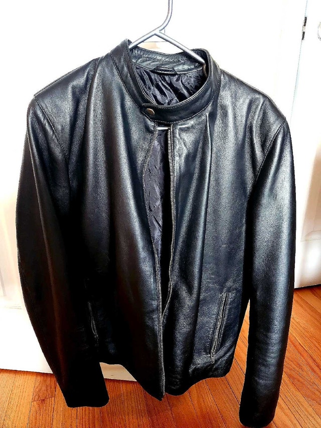 Handmade Genuine Sheepskin Leather Jacket – Size M