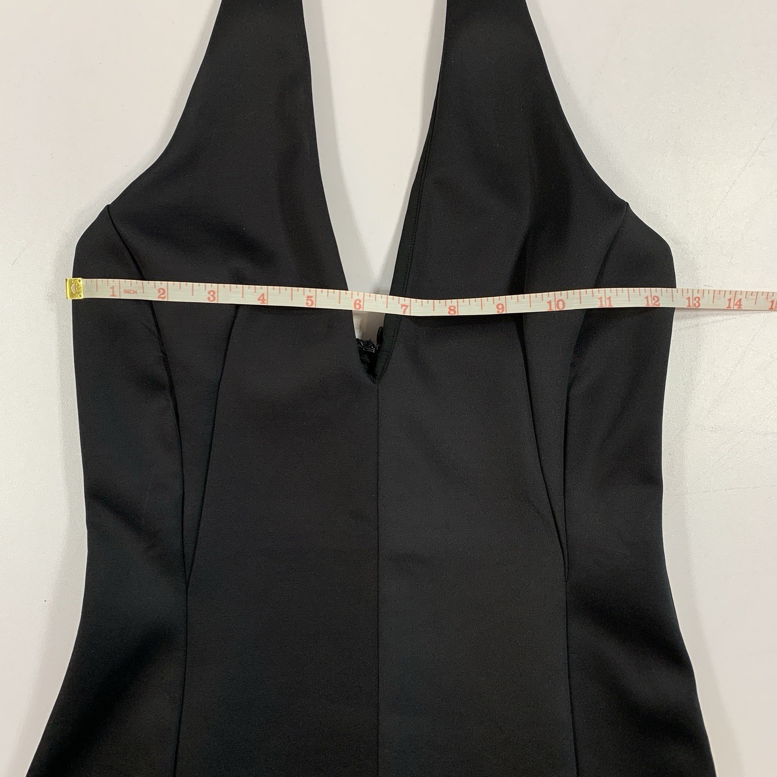NAMA Scuba Plunge Mini Dress Small Black Halter ⚽️ - photo 5