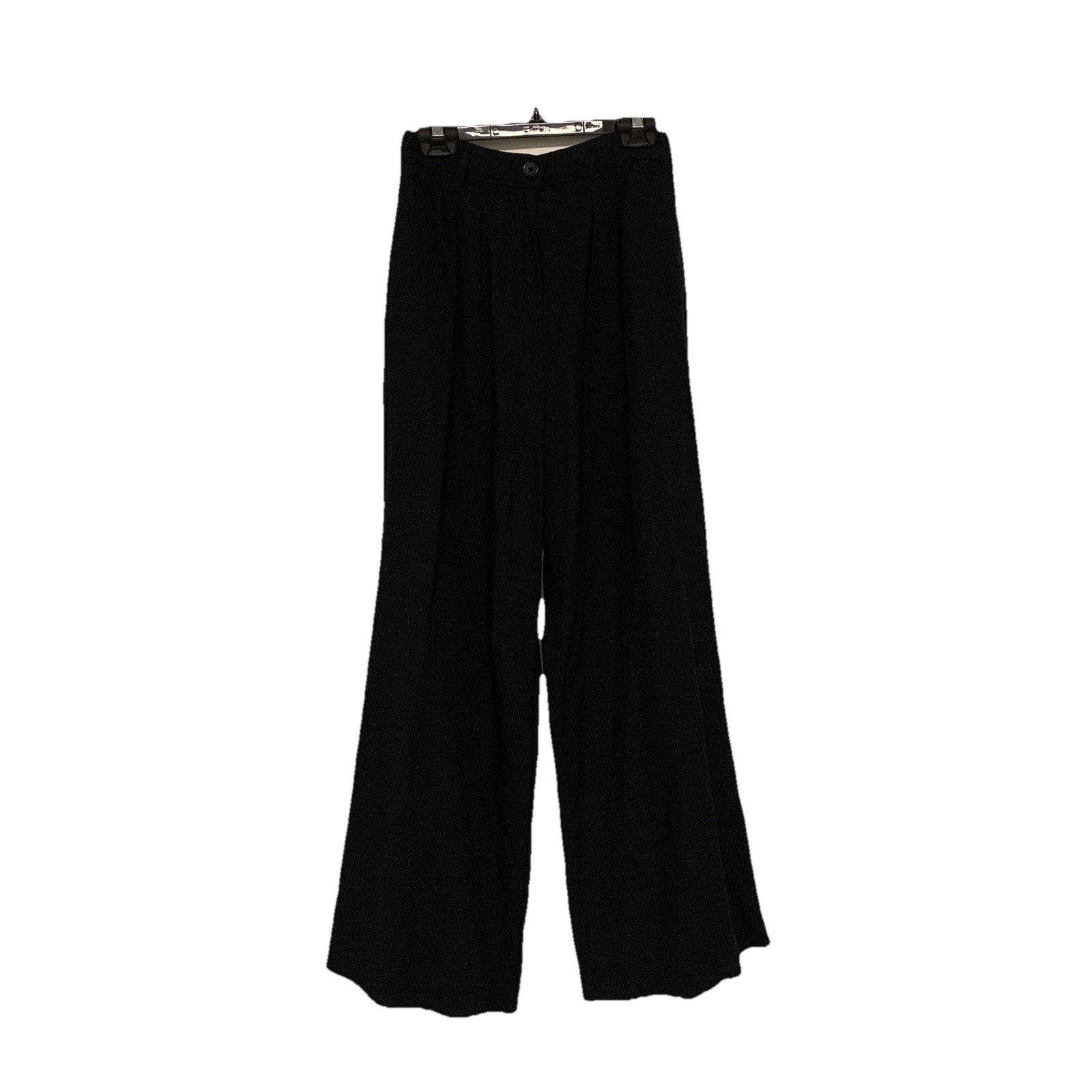 Forever21 Linen Blend Wide Leg Pants Small Black ⚽️