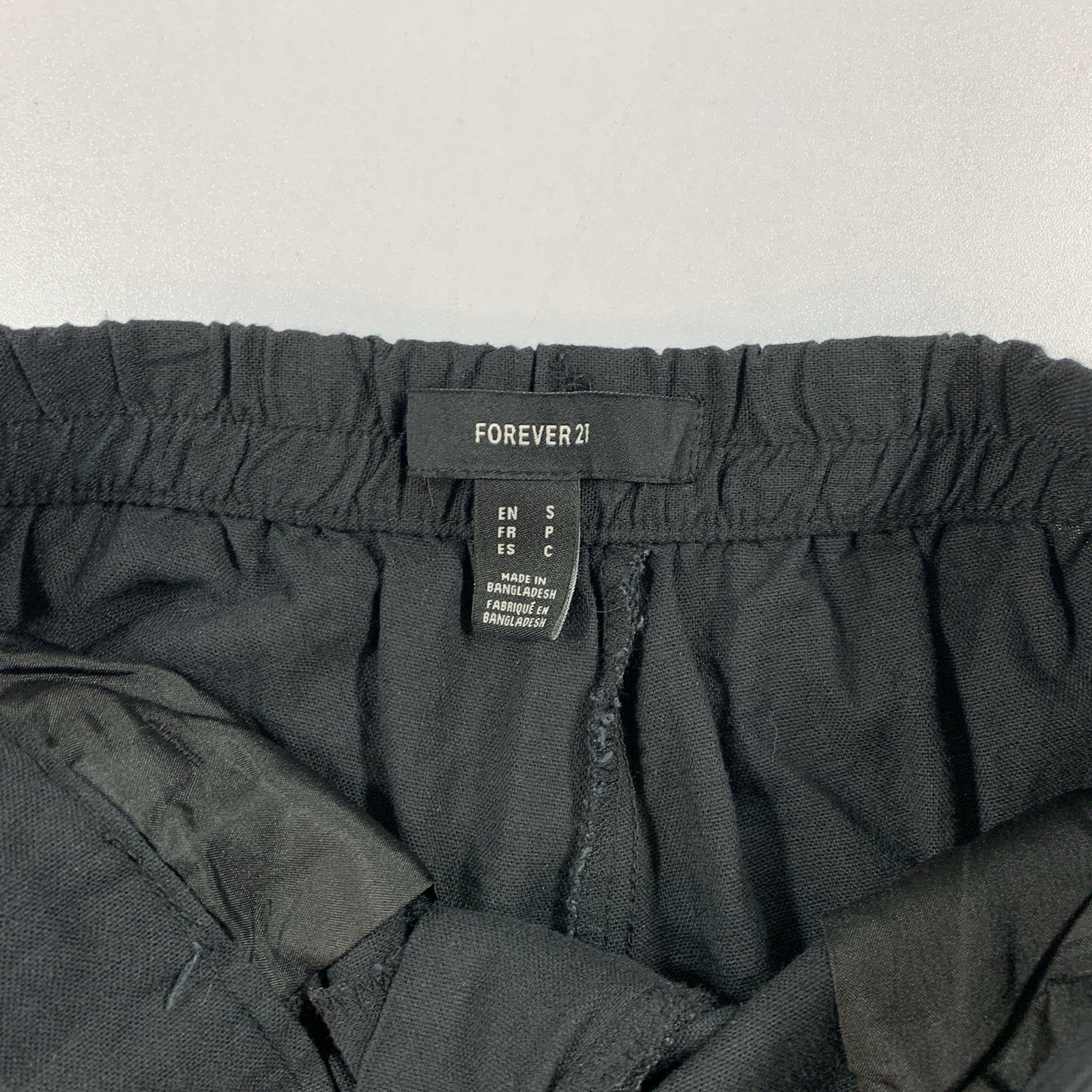 Forever21 Linen Blend Wide Leg Pants Small Black ⚽️ - photo 3