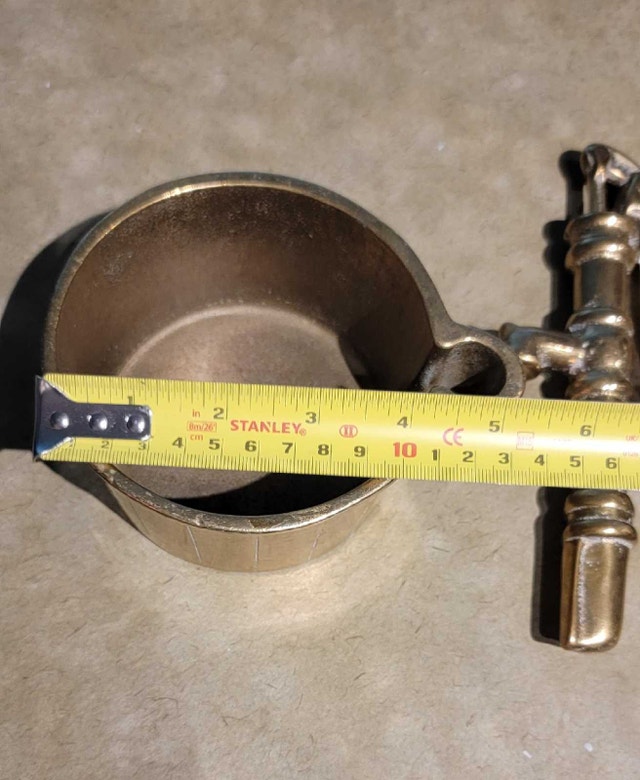 Vintage Brass Water Pump Planter - photo 3