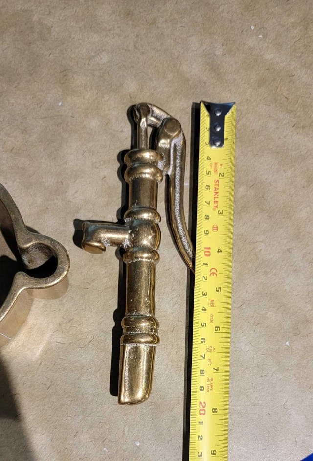 Vintage Brass Water Pump Planter - photo 4
