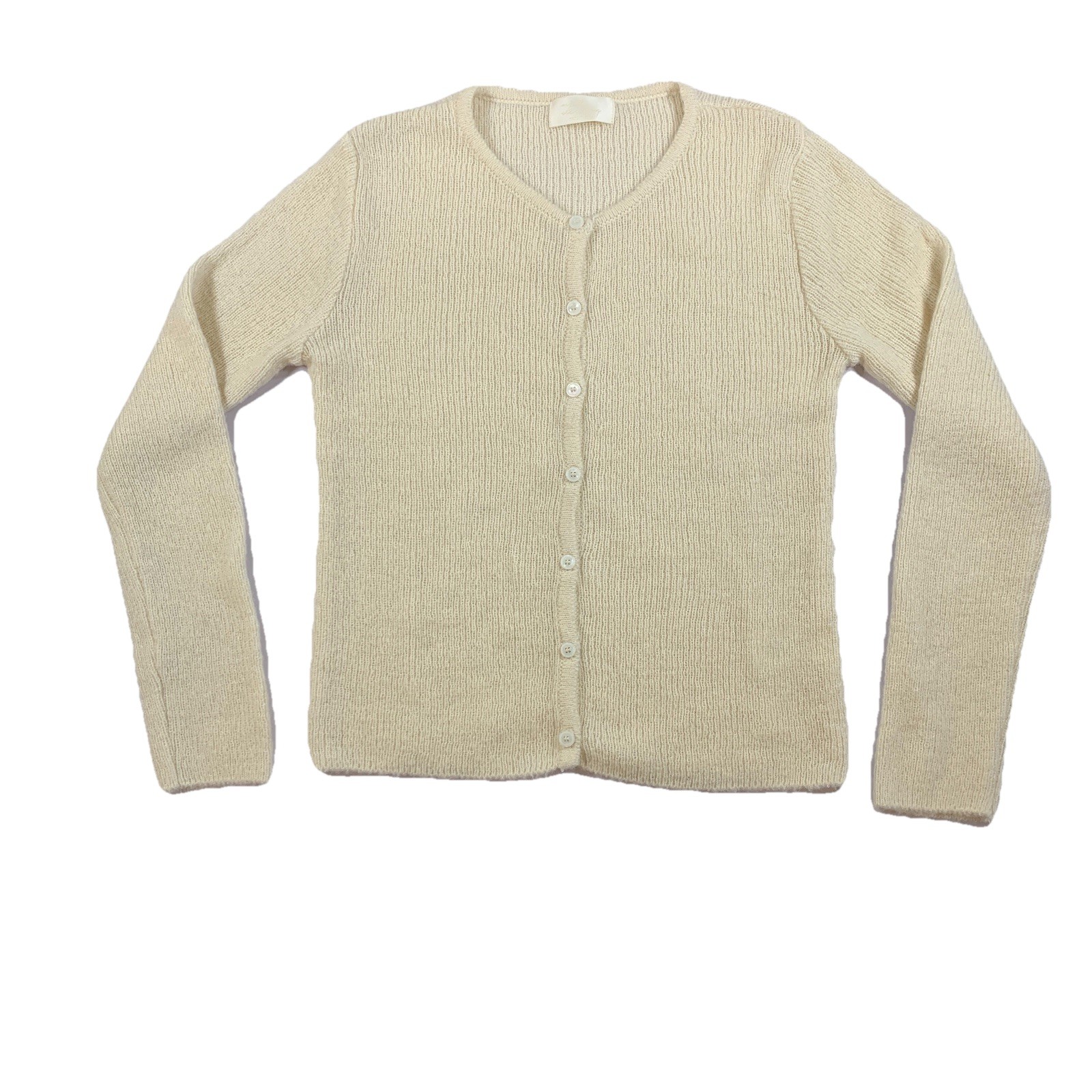 Most Standing Mohair Wool Blend Cardigan S Cream Soft Knit ⚽️