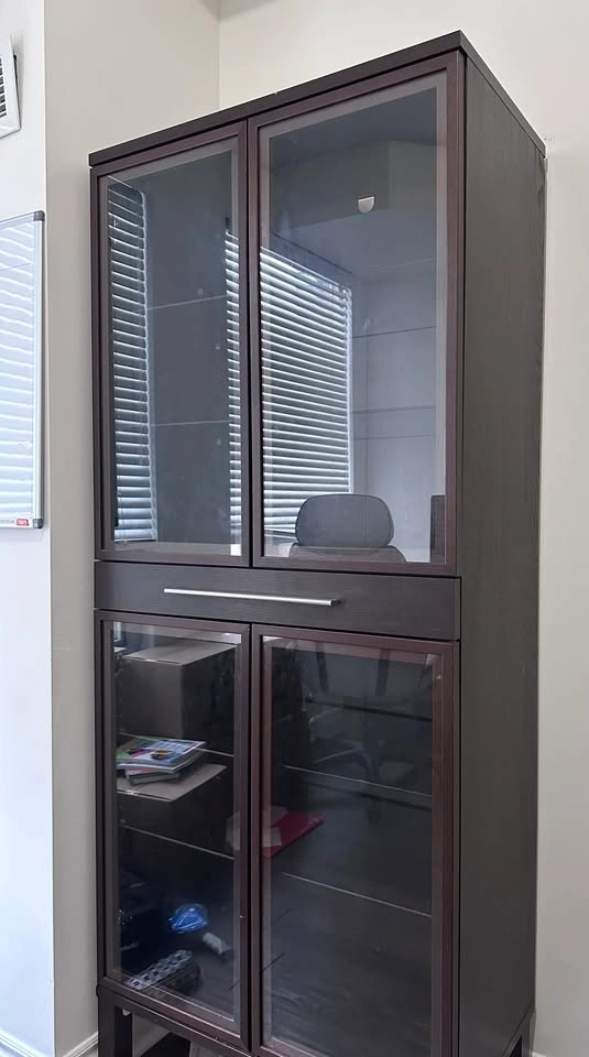 Wooden Book Shelf with glass door - photo 4