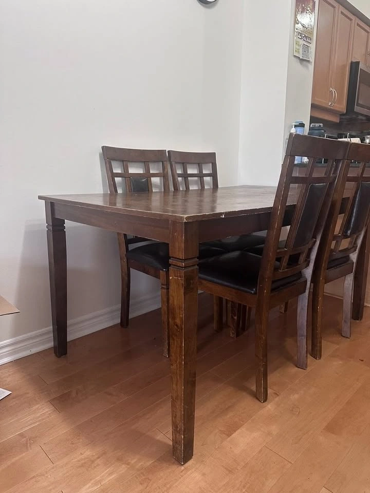 Wooden Dining Table with 4 chairs - photo 2