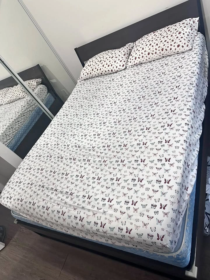 Ikea Queen Bed Mattresses & Frame with Box spring