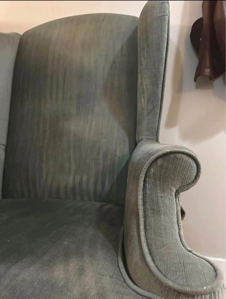 Green Wingback Armchair NEED GONE ASAP - photo 2