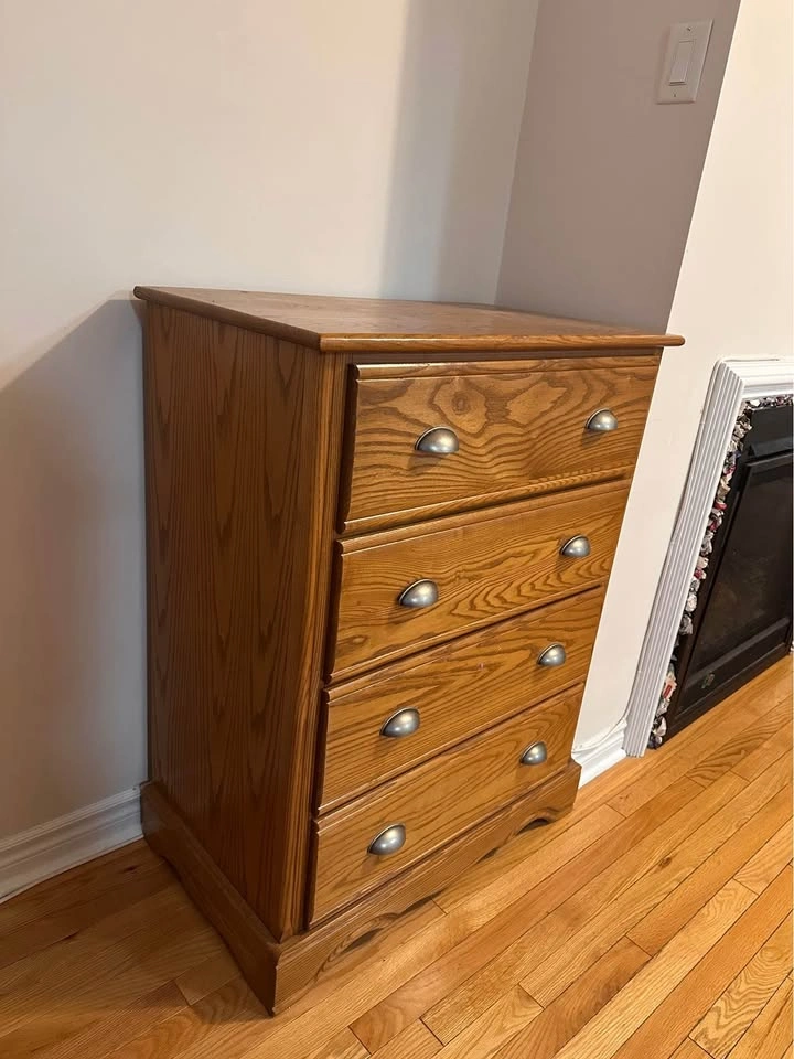 Oak 4-Drawer Chest of Drawers - photo 2