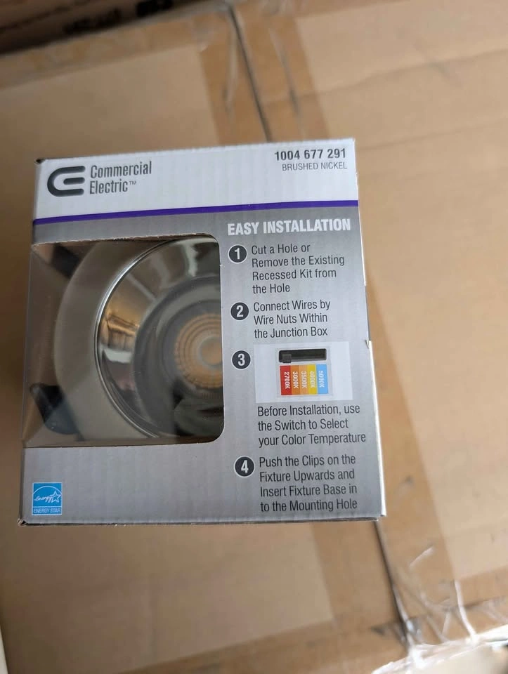 Commercial Electric 3in Colour Changing Recessed Lights x4 - photo 3