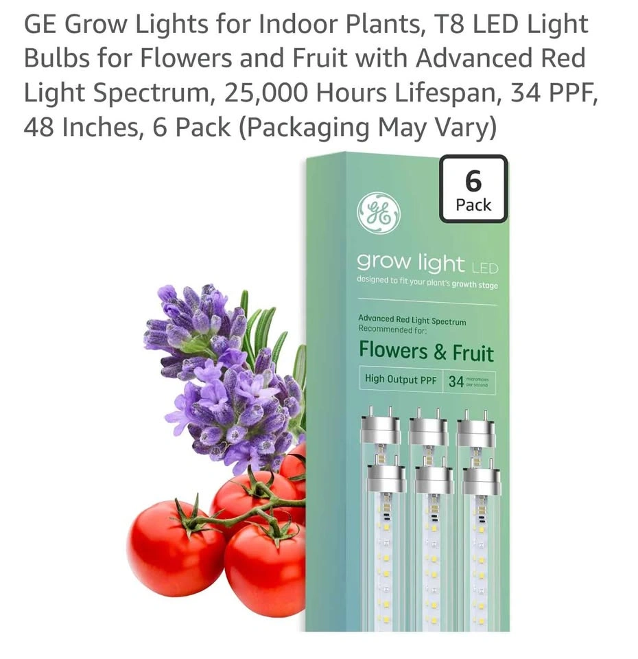 GE Grow Lights for Indoor Plants, T8 LED 6 Pack - photo 2