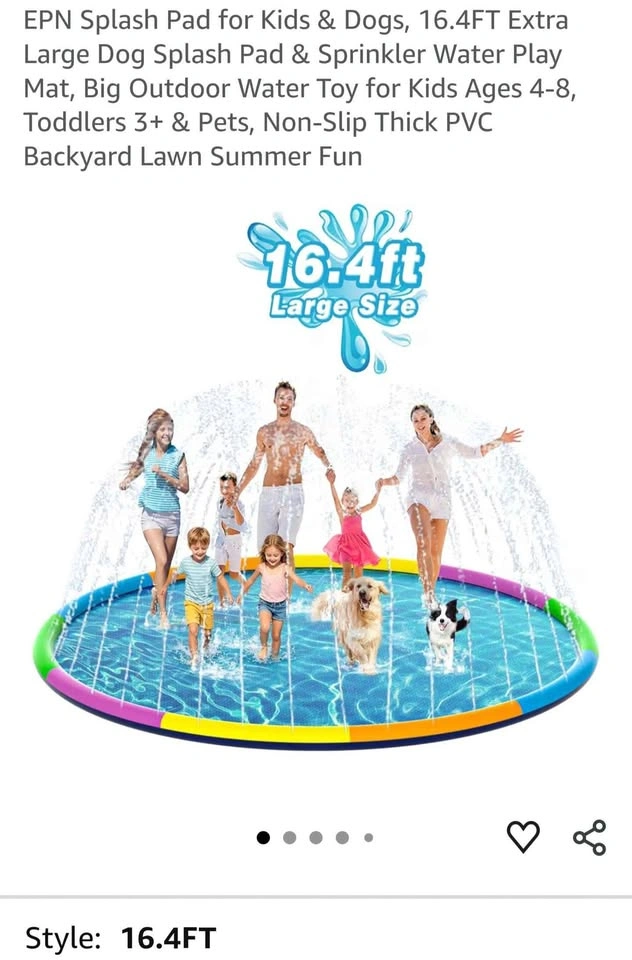 EPN 16.4FT Extra Large Splash Pad for Kids & Dogs - photo 3