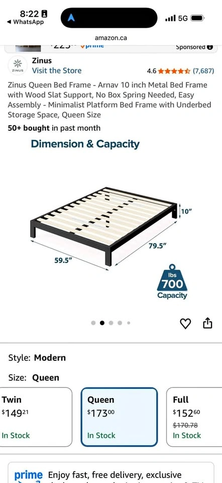 Amazon bed frame