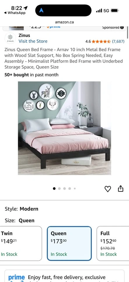 Amazon bed frame - photo 2