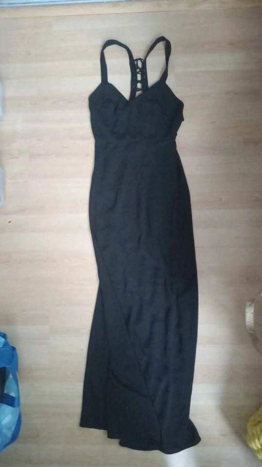 Black Lace-Up Back Maxi Dress - photo 2