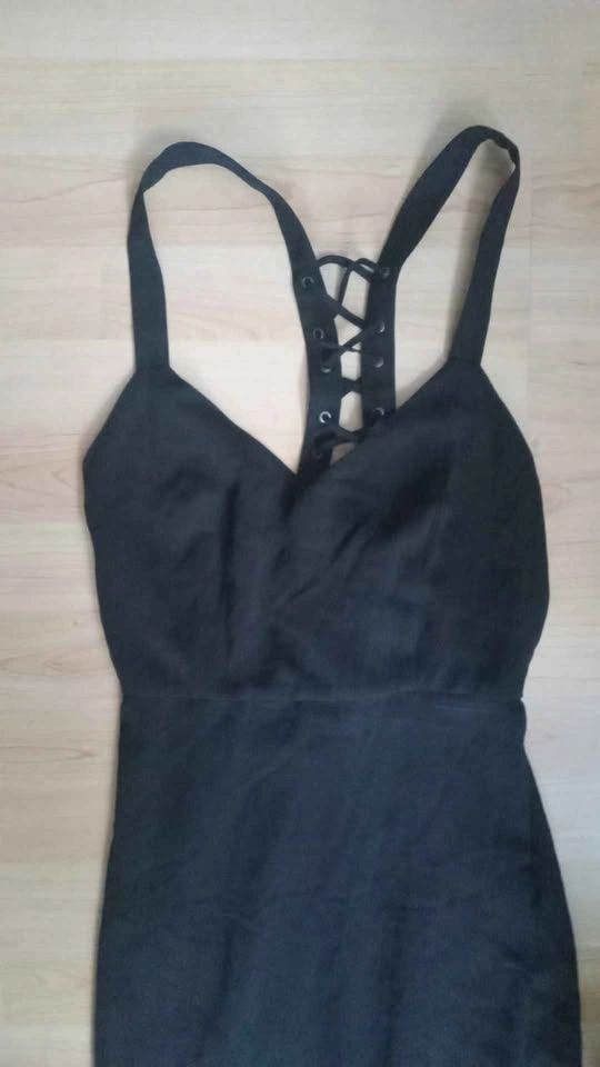 Black Lace-Up Back Maxi Dress - photo 3