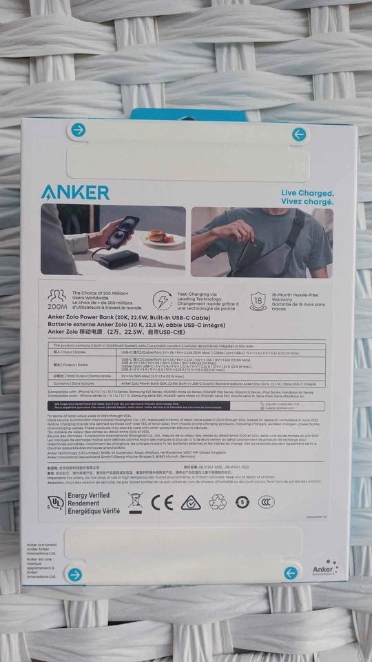 Anker Zolo Power Bank 20K 22.5W with Built-In USB-C Cable - photo 2