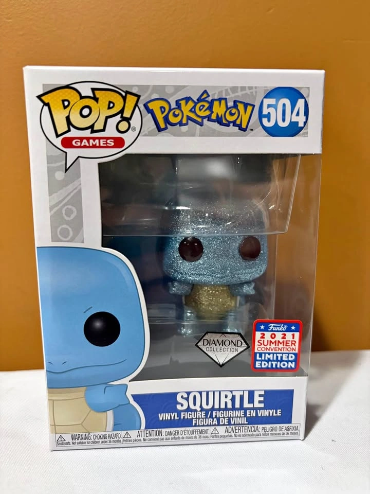 Squirtle (Diamond) Funko Pop! #504 - Pokémon (2021 Summer Con)