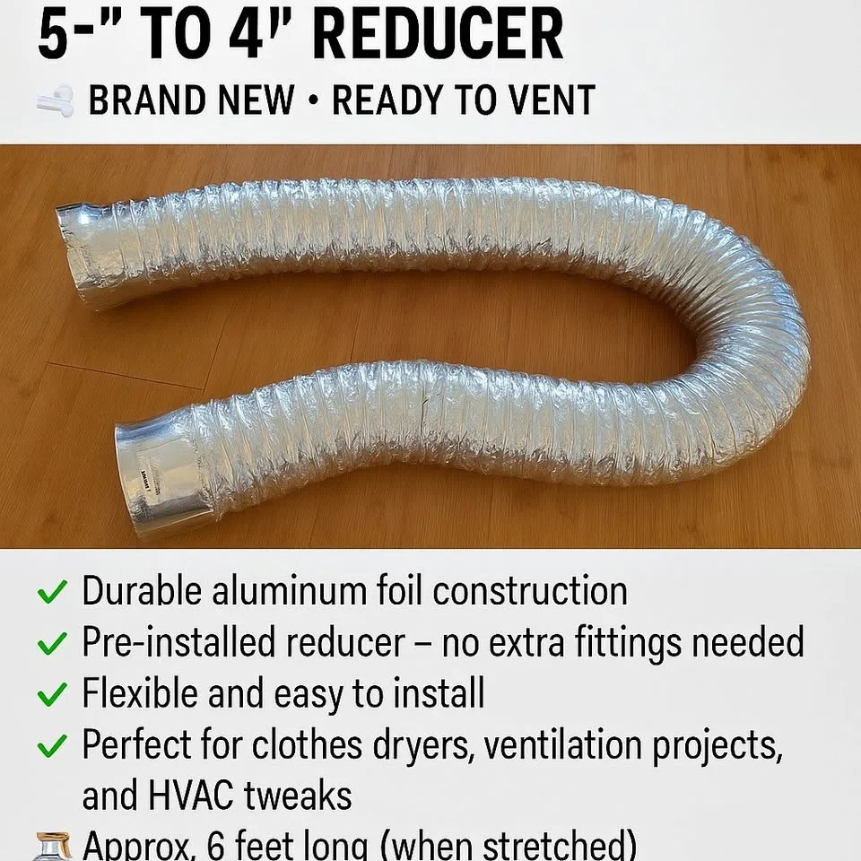 Clothes Dryer Transition Duct – 5" to 4" Reducer thumbnail