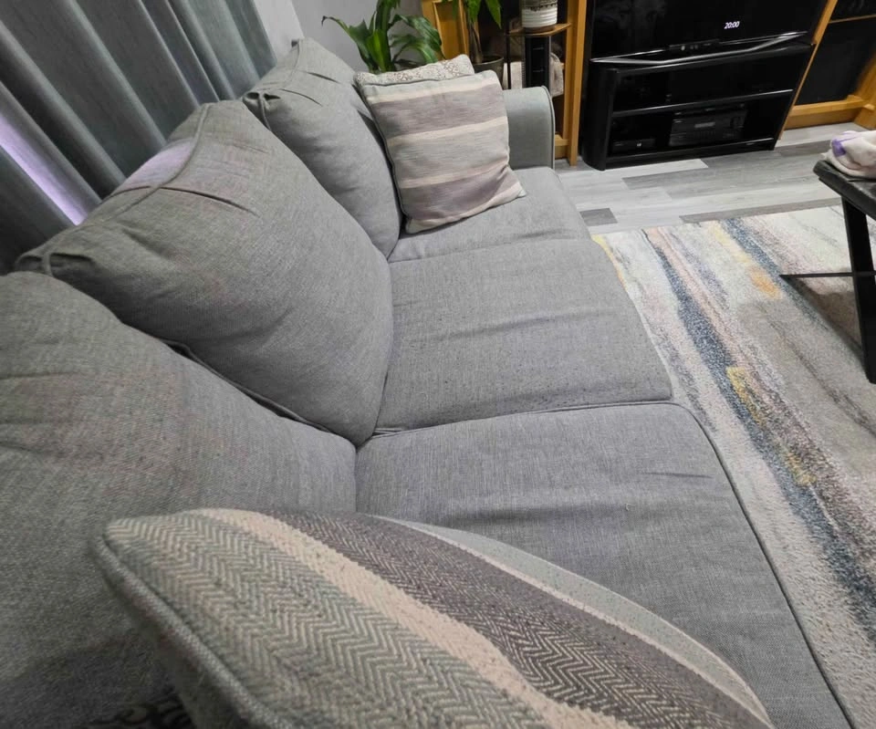 Two 3-Seater Fabric Sofas – Excellent Condition - photo 4