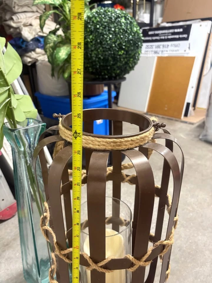 Large patio lantern faux candle 2ft tall - photo 2
