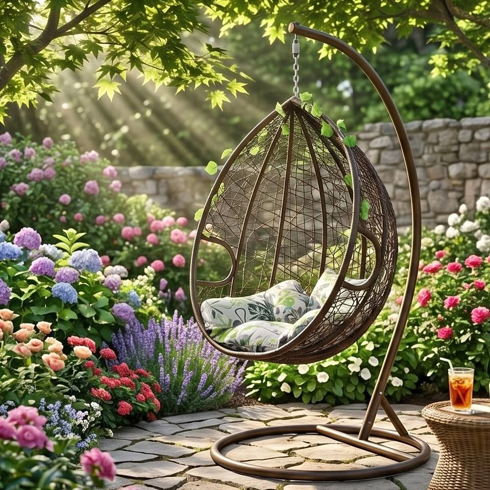 C3172 SEC001 Swing Egg Chair with Modern Hanging Design