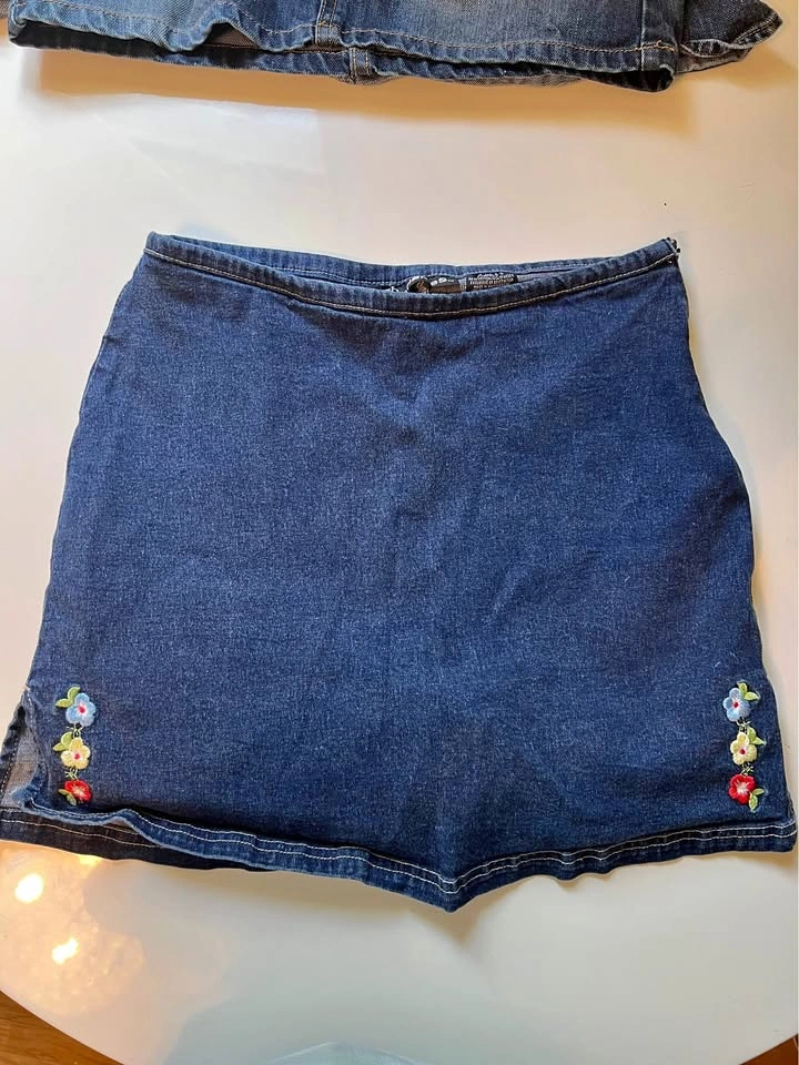 ⚽ Denim Skirt with attached Shorts
