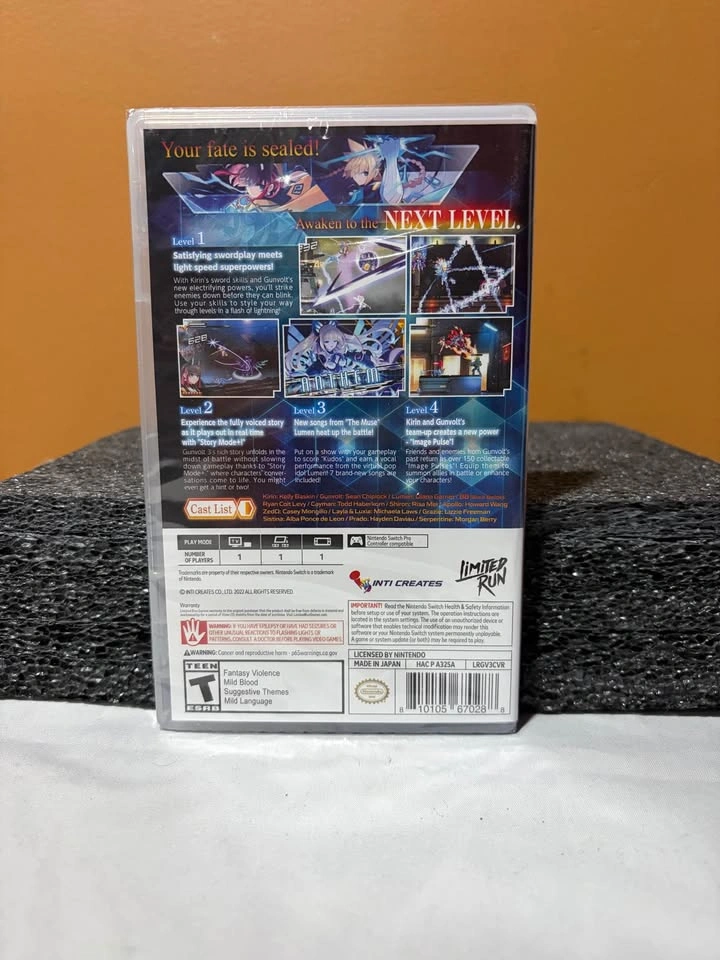 Azure Striker Gunvolt 3 - Nintendo Switch Limited Run Games - photo 2